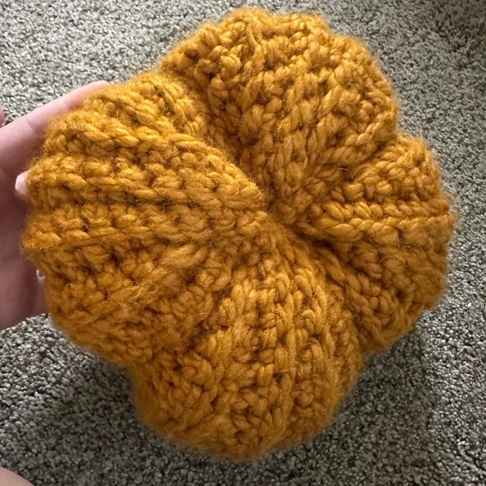 Handmade Knit Pumpkin Decor Set